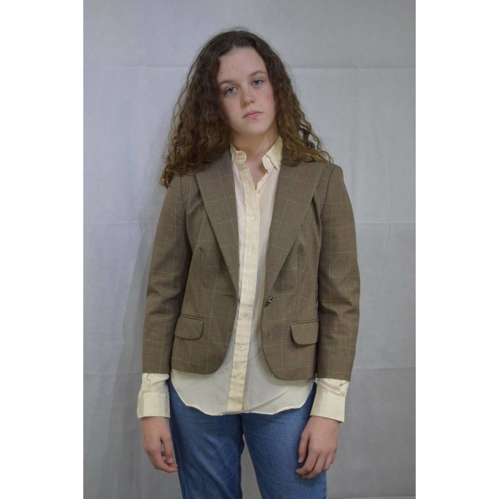 Laundry by Shelli Segal Women’s Suit Jacket Size 6 Blazer Runs Small Glen Plaid